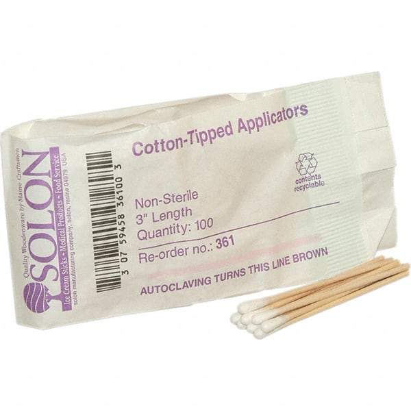 PRO-SAFE - First Aid Applicators Product Type: Cotton Tip Applicator/Single-Ended Length (Inch): 3 - Americas Tooling