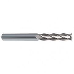 5/8 Dia. x 6 Overall Length 4-Flute Square End Solid Carbide SE End Mill-Round Shank-Center Cut-Uncoated - Americas Tooling