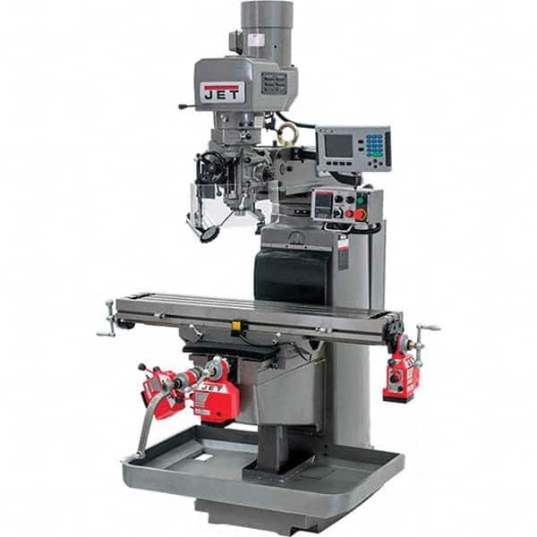 Jet - 42 x 9" 230V Electronic Variable Speed Control 3 Phase Knee Milling Machine - Americas Tooling