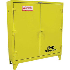 Strong Hold - Safety Cabinets   Hazardous Chemical Type: Flammable and Combustible Liquids    Color: Safety Yellow - Americas Tooling