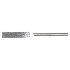 0.157″ × 0.040″ Electroplated Diamond File Flat 100 Grit 5/8″ Diamond - Americas Tooling