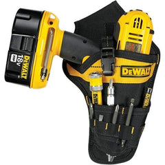 CLC - Drill/Impact Driver Holster with 9 Pockets - Ballistic Polyester, Black/Yellow - Americas Tooling