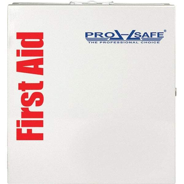 PRO-SAFE - Industrial First Aid Cabinet - 14"x13-1/4"x3-1/8", White, Metal - Americas Tooling