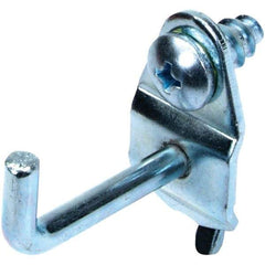 NMC - 1-1/8" Long Pegboard Hook - 1-1/8" Projection, 90° Bend, Steel - Americas Tooling