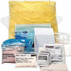 PRO-SAFE - 13 Piece, Bloodborne Pathogen Kit - 1-3/4" Wide x 8-1/4" Deep x 8-1/4" High, No Container Included - Refill Only - Americas Tooling