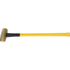 American Hammer - 10 Lb Brass Nonsparking Hammer - Exact Industrial Supply