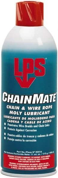 LPS - 16 oz Aerosol Extreme Temperature Chain & Cable Lubricant - Gray/Black, 0 to 300°F - Americas Tooling