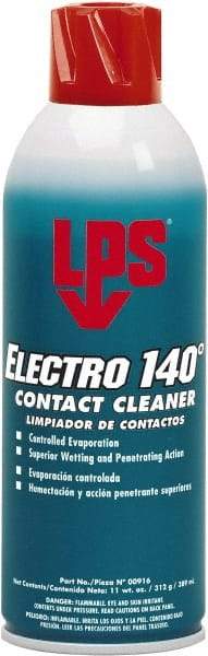 LPS - 11 Ounce Bottle Contact Cleaner - 144°F Flash Point, 15.14 kV Dielectric Strength, Flammable, Plastic Safe - Americas Tooling