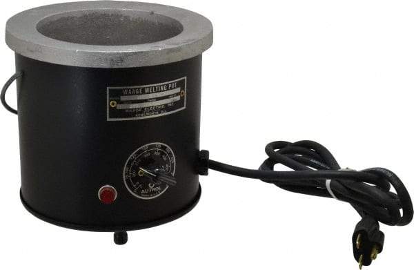 WAAGE - 1 Qt, 3-1/2" Deep, 150 to 450°F, Dip Coat Pot - 5" ID, 230 Volts, 600 Watts - Americas Tooling