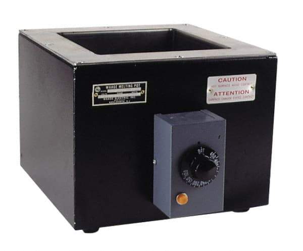 WAAGE - 3 Lb, 2" Deep, 200 to 550°F, Dip Coat Pot - 4 x 12" Inside Dimension, 120 Volts, 1000 Watts - Americas Tooling