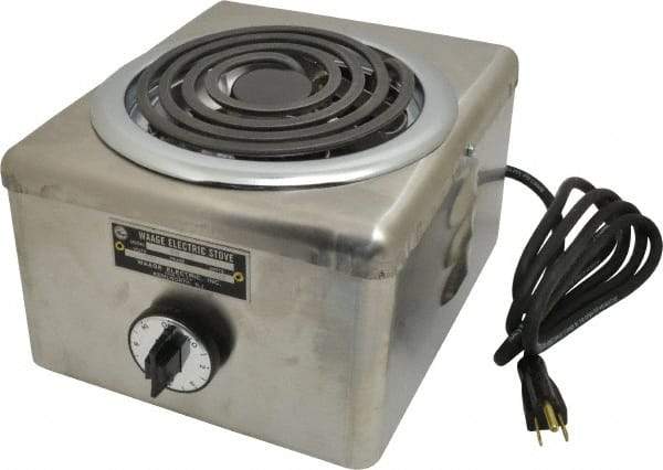 WAAGE - 10" Long x 8 Wide x 7" High, 115 Volt Hot Plate - 1 Burner, 1500 Watt, 13 Amps - Americas Tooling