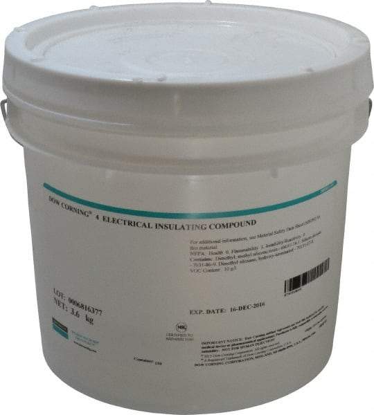 Dow Corning - 8 Lb. Pail Electrical Insulating Compound - 212°F Flash Point, 450 V/mil Dielectric Strength, Flammable, Plastic Safe - Americas Tooling