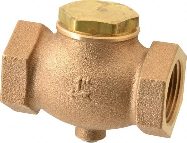 Conrader - 1" Bronze Check Valve - Inline, FNPT x FNPT - Americas Tooling