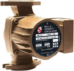 Bell & Gossett - .17 hp, 1 Phase, Bronze Housing, Noryl Impeller, Inline Circulator Pump - 115/230V Volt, 60 Hz Hz, 125 Max psi, 120V Motor - Americas Tooling