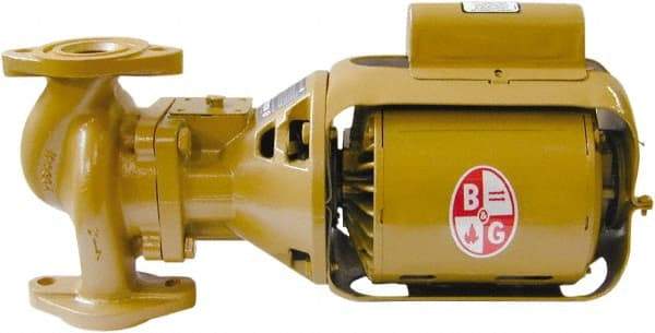 Bell & Gossett - .33 hp, 1 Phase, Bronze Housing, Cast Bronze Impeller, Inline Circulator Pump - 115/230V Volt, 60 Hz Hz, 125 Max psi, 120V Motor - Americas Tooling