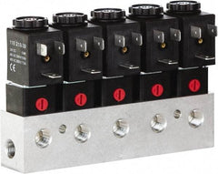 ARO/Ingersoll-Rand - 1/8", CAT Series 3-Way 2-Position Bar Manifold Stacking Solenoid Valve - 0.062 CV Rate, 3.275" High x 6" Long - Americas Tooling