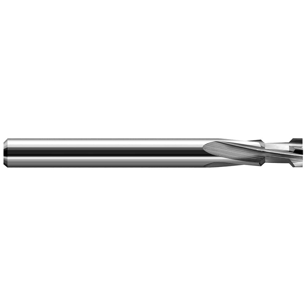 Harvey Tool - 90° 0.262 to 0.385" Opening Width, 0.372" Minor Diam, 0.008" Radius, 4-Flute Plate Chamfer Mill - Exact Industrial Supply