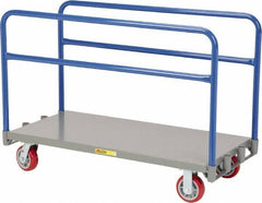 Little Giant - 3,600 Lb Capacity Steel Adjustable Sheet & Panel Truck - Steel Deck, 36" OAW, 60" Platform Length, Polyurethane Casters - Americas Tooling