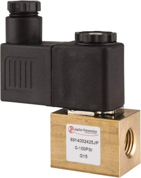 PRO-SOURCE - 1/4", 2/2 Way Square Body Stacking Solenoid Valve - 24 VDC, 0.18 CV Rate, 2.95" High x 2.64" Long - Americas Tooling