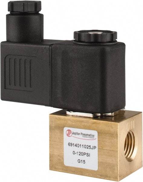 PRO-SOURCE - 1/4", 2/2 Way Square Body Stacking Solenoid Valve - 110 VAC, 0.18 CV Rate, 2.95" High x 2.64" Long - Americas Tooling