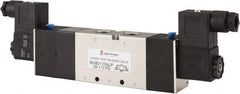 PRO-SOURCE - 3/8", 5/3 Way Double Stacking Solenoid Valve - 110 VAC, 1.73 CV Rate, 2.81" High x 9.8" Long - Americas Tooling