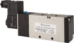 PRO-SOURCE - 3/8", 5/2 Way Single Stacking Solenoid Valve - 24 VDC, 1.9 CV Rate, 2.81" High x 6.22" Long - Americas Tooling