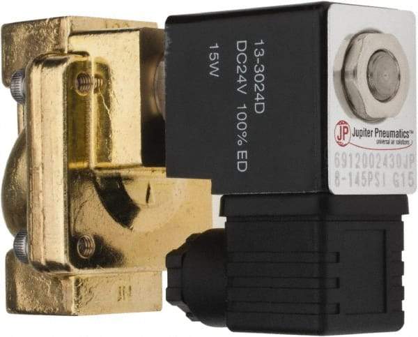 PRO-SOURCE - 1/2", 2/2 Way Stacking Solenoid Valve - 24 VDC, 4.5 CV Rate, 4.19" High x 2.83" Long - Americas Tooling