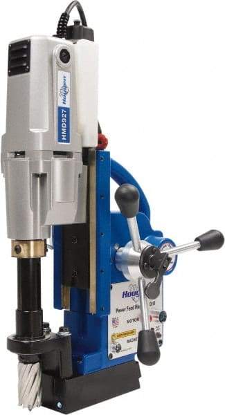 Hougen - 2" Travel, Portable Magnetic Drill Press - 250 & 450 RPM, 9 Amps, 1.5 hp, 1035 Watts - Americas Tooling