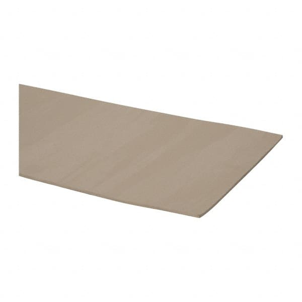 Made in USA - 24" Long, 12" Wide, Natural Gum Rubber Foam Sheet - 35 to 45 Durometer, Tan, -20 to 140°F, 3,000 psi Tensile Strength, Stock Length - Americas Tooling