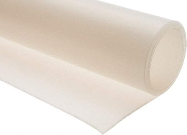 Made in USA - 36" Long, 36" Wide, Silicone Rubber Foam Sheet - 45 to 55 Durometer, Clear, -80 to 450°F, 850 psi Tensile Strength, Stock Length - Americas Tooling