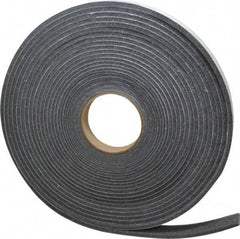 Made in USA - 1/4" Thick x 1" Wide x 50' Long Gray Open Cell Polyurethane Foam Rubber Roll - Stock Length, Adhesive Back, 1.8 to 2.2 Lb/Cu Ft Density, -20°F to 160°F - Americas Tooling