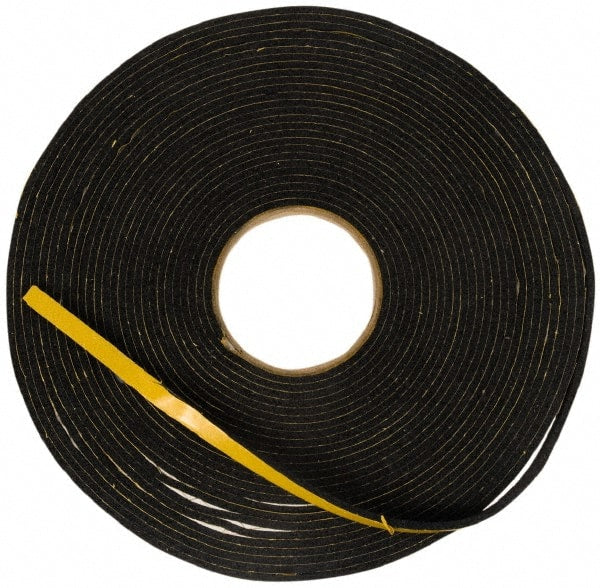 Made in USA - 25' x 1/2" x 5/16" Black Natural Foam Roll - Americas Tooling