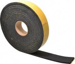 Made in USA - 25' x 2" x 5/16" Black Natural Foam Roll - Americas Tooling