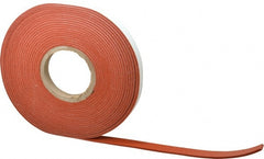 Made in USA - 30' x 3/4" x 1/8" Tan-Orange Silicone Foam Roll - Exact Industrial Supply