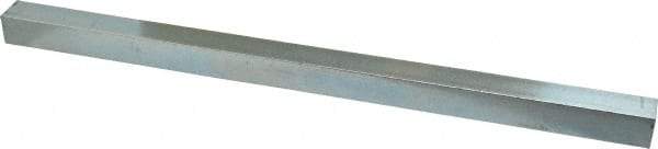 Made in USA - 12" Long x 5/8" High x 5/8" Wide, Zinc-Plated Oversized Key Stock - C1018 Steel - Americas Tooling