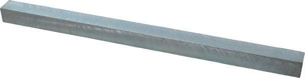 Made in USA - 12" Long x 11/16" High x 11/16" Wide, Zinc-Plated Oversized Key Stock - C1018 Steel - Americas Tooling