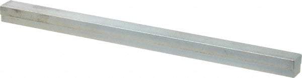 Made in USA - 12" Long, Zinc-Plated Step Key Stock for Shafts - C1018 Steel - Americas Tooling