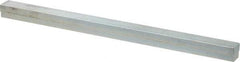 Made in USA - 12" Long, Zinc-Plated Step Key Stock for Shafts - C1018 Steel - Americas Tooling