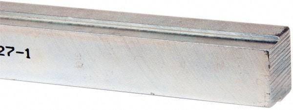 Made in USA - 12" Long, Zinc-Plated Step Key Stock for Shafts - C1018 Steel - Americas Tooling