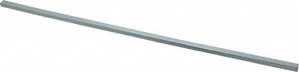 Made in USA - 12" Long, Zinc-Plated Step Key Stock for Gears - C1018 Steel - Americas Tooling