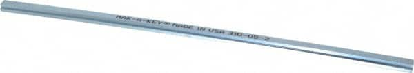 Made in USA - 12" Long, Zinc-Plated Step Key Stock for Gears - C1018 Steel - Americas Tooling