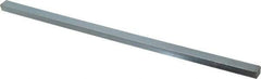 Made in USA - 12" Long, Zinc-Plated Step Key Stock for Gears - C1018 Steel - Americas Tooling