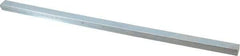 Made in USA - 12" Long, Zinc-Plated Step Key Stock for Gears - C1018 Steel - Americas Tooling