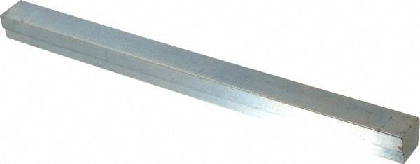 Made in USA - 12" Long, Zinc-Plated Step Key Stock for Gears - C1018 Steel - Americas Tooling