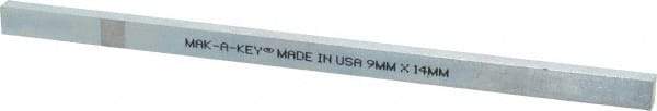 Value Collection - 12" Long, Zinc-Plated Oversized Key Stock - C1045 Steel - Americas Tooling