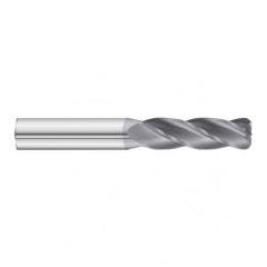 20mm Dia. x 125mm Overall Length 4-Flute 1.5mm C/R Solid Carbide SE End Mill-Round Shank-Center Cut-TiAlN - Americas Tooling