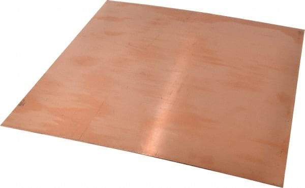 Value Collection - 1/16 Inch Thick x 12 Inch Square, Copper Sheet - Alloy 110 - Americas Tooling