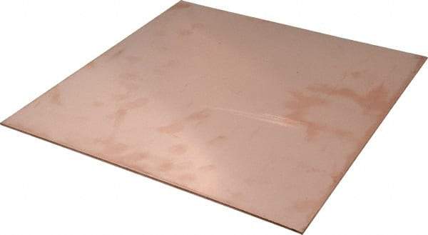 Value Collection - 1/8 Inch Thick x 12 Inch Square, Copper Sheet - Alloy 110 - Americas Tooling