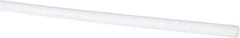 Made in USA - 6' Long, 3/16" Diam, PTFE (Virgin) Plastic Rod - White - Americas Tooling