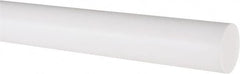 Made in USA - 3' Long, 1" Diam, PTFE (Virgin) Plastic Rod - White - Americas Tooling